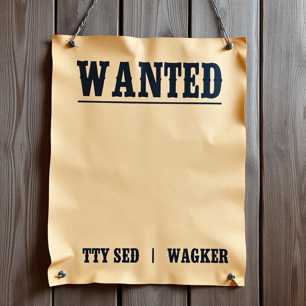 'WANTED' Poster Signage